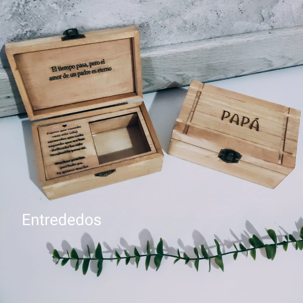 Caja personalizada para el reloj del novio, padre, hermano etc - Imagen 3