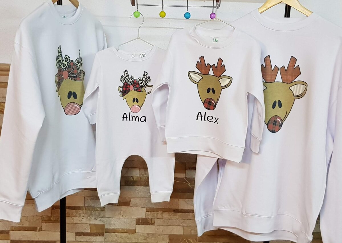 Sudadera navidad reno con lazo - Imagen 6
