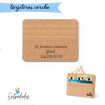 Tarjetero personalizado corcho