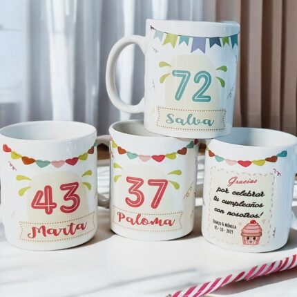 Taza "CUMPLEAÑOS" personalizada