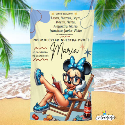 Toallas personalizadas a Full Print PARA PROFESORA MINNIE