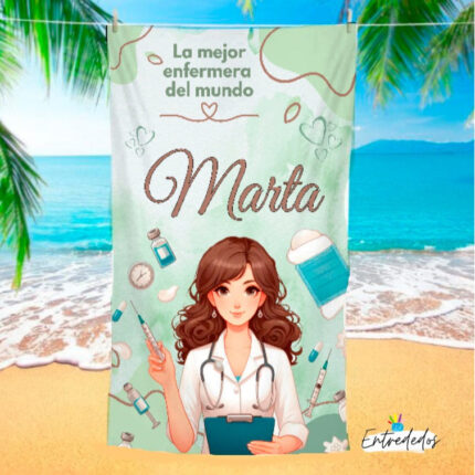 Toallas personalizadas a Full Print ENFERMERA