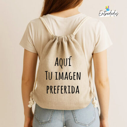 Mochila de lino PERSONALIZADA