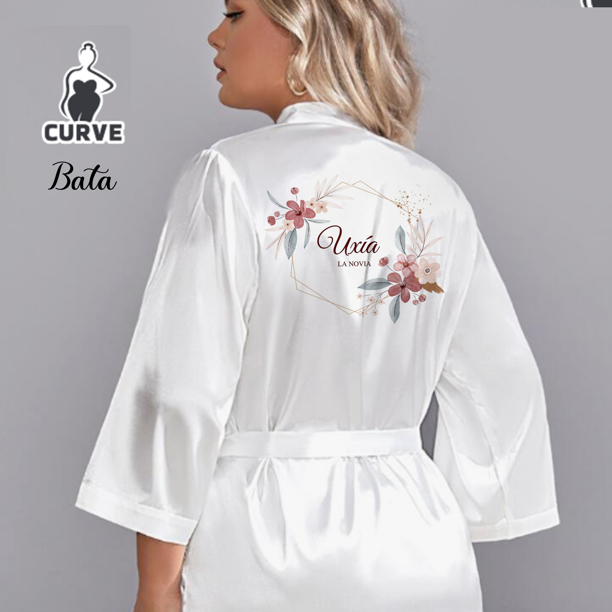 33 Bata CURVI de Satén Diseño 2318 Novias con Estilo - Imagen 1
