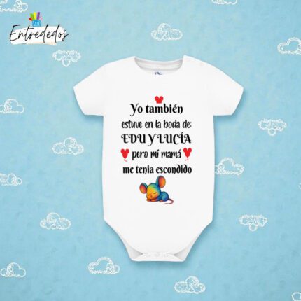 body para bebe personalizado para boda