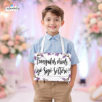 Cartel de cartón para pajes "SIGO SOLTERO"