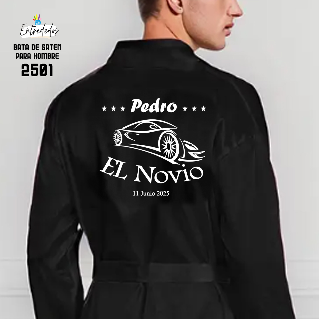 87 Bata de satén para novio: diseño 2501 exclusivo - Imagen 1