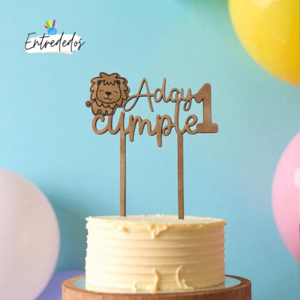 Toppers de madera cumpleaños "SAFARI"