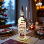 Botella luminosa navideña personalizada para regalar
