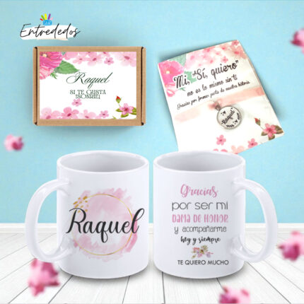 Kit dama de Honor "PULSERA+TAZA"