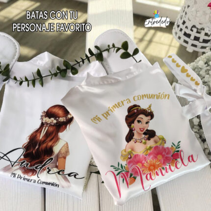Bata + zapatillas para niñas de comunión "DISEÑOS PERSONALIZADOS"