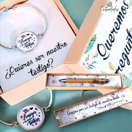 Set Regalo Personalizado para Testigos de Boda