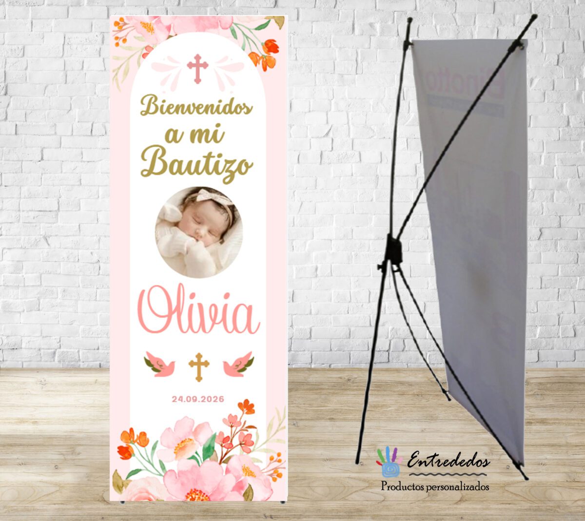Banner con Diseños de Bautizo Personalizados con su Imagen - Imagen 1