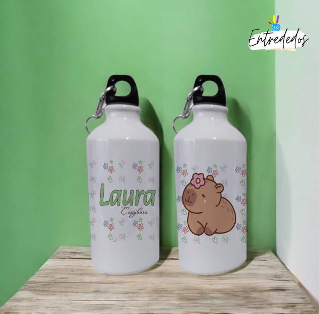botella-capybara-personalizada Kit de Regalo Personalizado Capybara – Tierno, Práctico - Imagen 5
