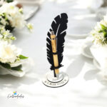 Soporte para Bolígrafo Personalizado en Madera con Pluma