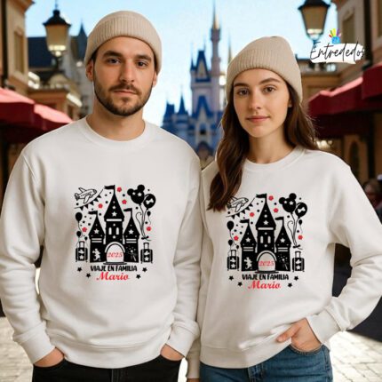 sudadera para familias personalizada disney-entrededos