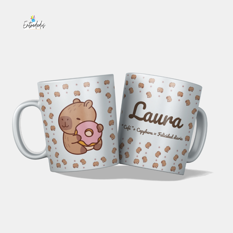 taza-capybara-cafe-02 Taza Personalizada Capybara – Diseña la Tuya - Imagen 4