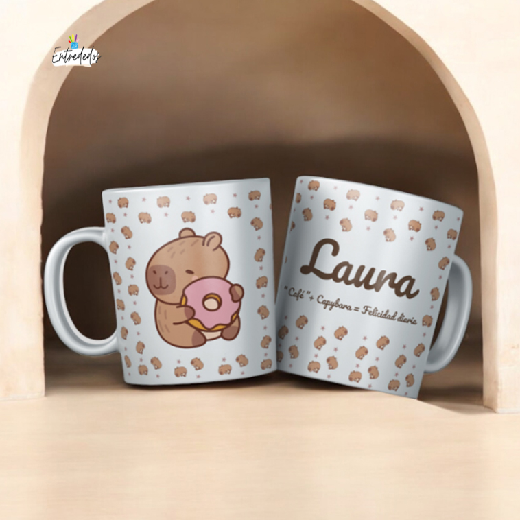 taza-capybara-cafe Taza Personalizada Capybara – Diseña la Tuya - Imagen 5