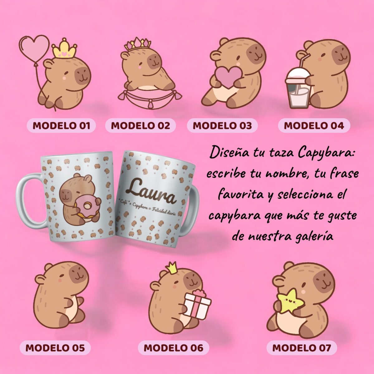 Taza Personalizada Capybara – Diseña la Tuya - Imagen 2