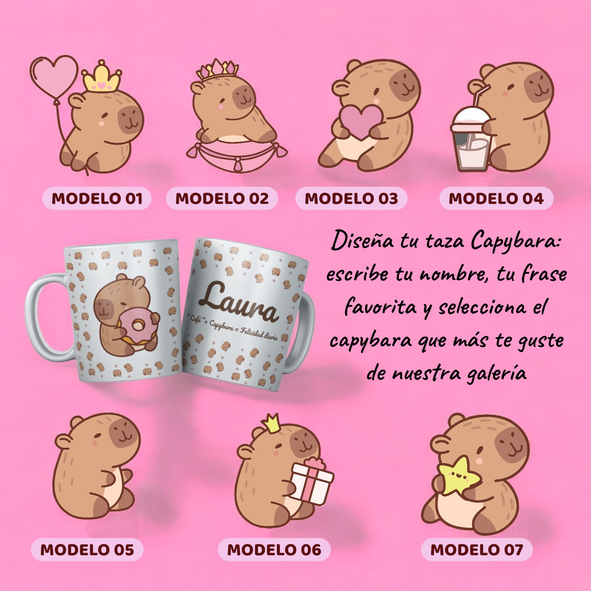 taza-capybara-entrededos-regalos Taza Personalizada Capybara – Diseña la Tuya - Imagen 2