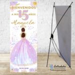 Banner personalizado para fiesta temática de 15 años