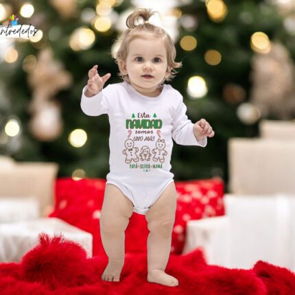 Body de bebé “Mi Primera Navidad” personalizado con nombre
