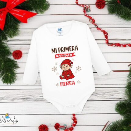 Body de bebé “Mi Primera Navidad” personalizado con nombre