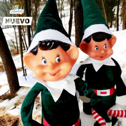 Elfo de Terciopelo Verde con Nombre – Travieso y Divertido