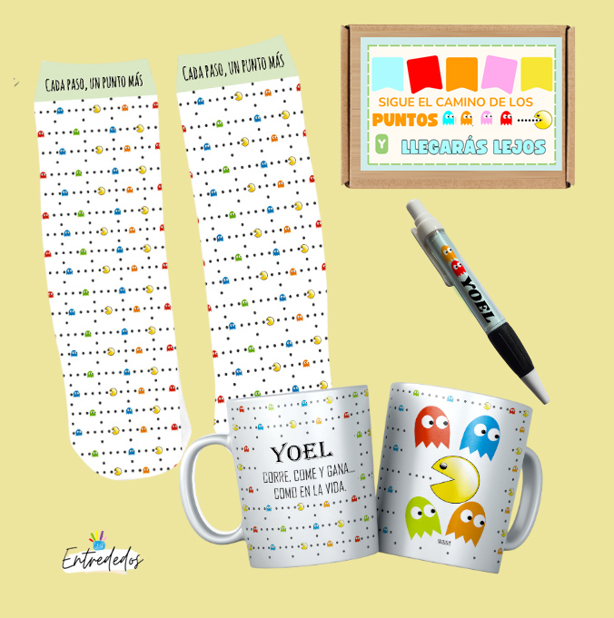 kit-pac-mam- Kit Pac-Man Personalizado | Regalo Original y Divertido - Imagen 1