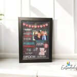 Cuadro personalizado para enamorados 💑 con foto y nombres ✨, regalo de San Valentín 💝 A4 📏