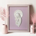 Cuadro El Tierno Abrazo de la Virgen María – Arte Religioso Artesanal y Único