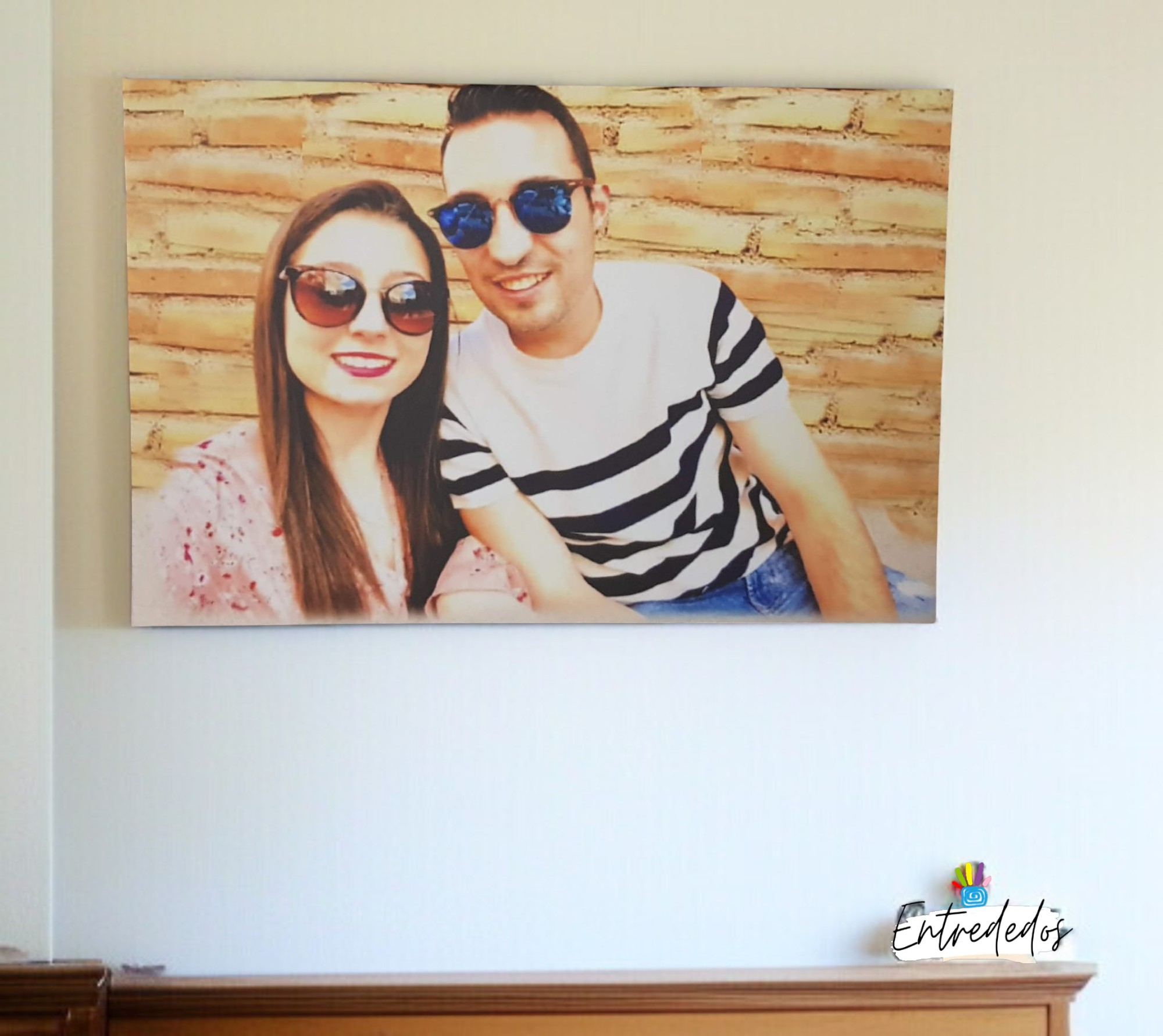 lienzo-fotografías-enamorados-barato-original Lienzo de PVC A3 personalizado con foto favorita
