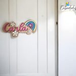Placa para Puerta Infantil Personalizada – Modelo Arcoíris